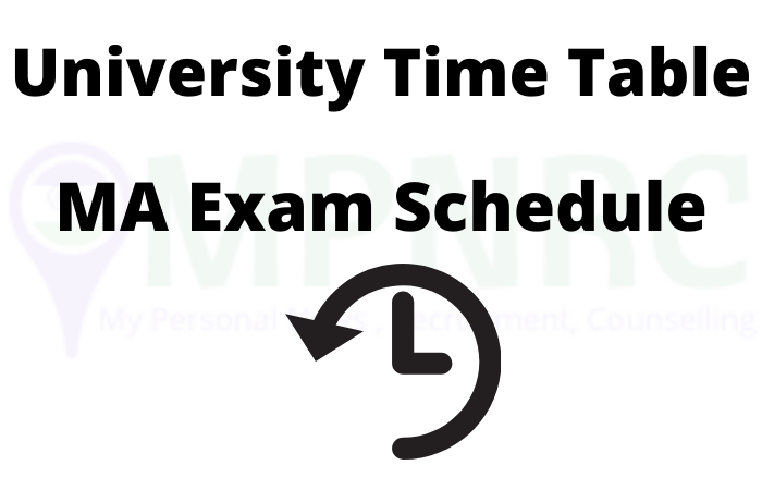 MA Time Table