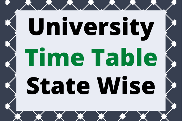 University Time table