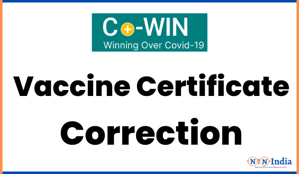 Vaccine Certificate Correction