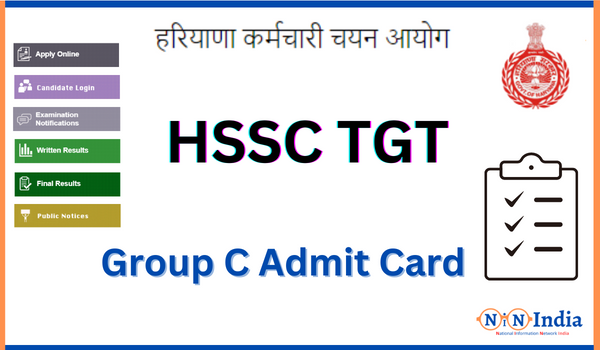 HSSC TGT Group C Admit Card