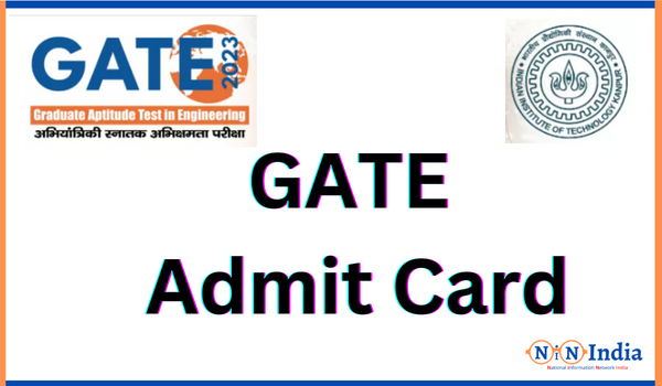NINIndia GATE Admit Card