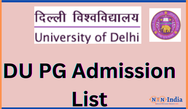 DU PG Admission List