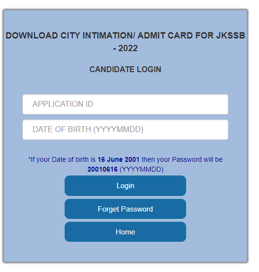 JKSSB Login