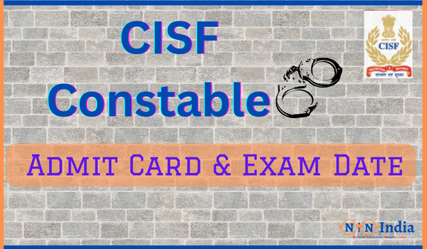 CISF Constable Admit Card