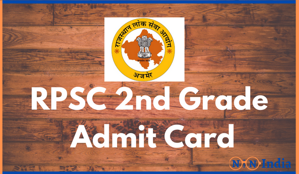 RPSC 2nd Grade Admit Card