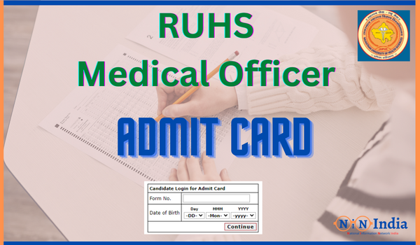 RUHS Medical Officer Admit Card