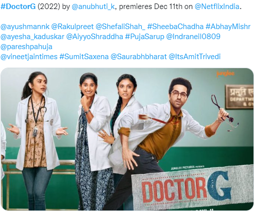 Doctor G OTT Release Date Tweet