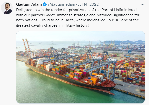 Adani Tweet 