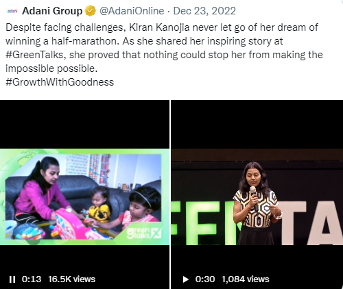 Adani Tweet