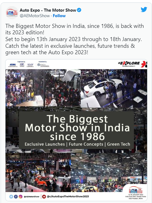 Auto Expo Tweet