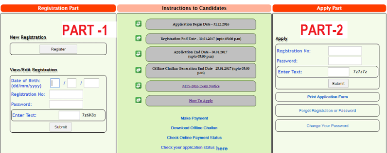 SSC MTS Application Process 