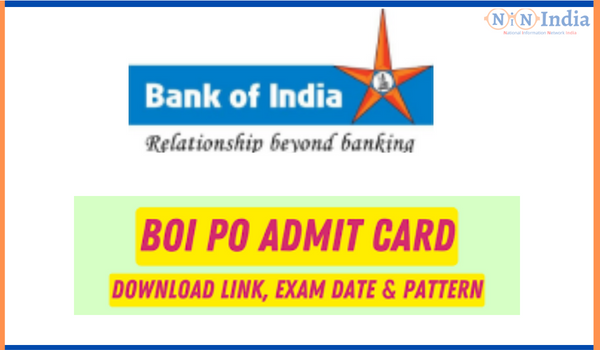 BOI PO Admit card