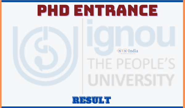 phd entrance result ignou