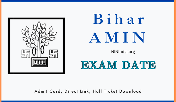 Bihar AMIN Exam Date